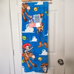 Pixar Disney Toy Story Kids Blue Plush Throw Blanket - Character Print